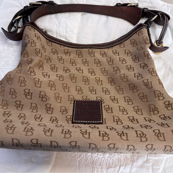 Dooney & Bourke Tan Monogram Shoulder Bag - Picture 1 of 4